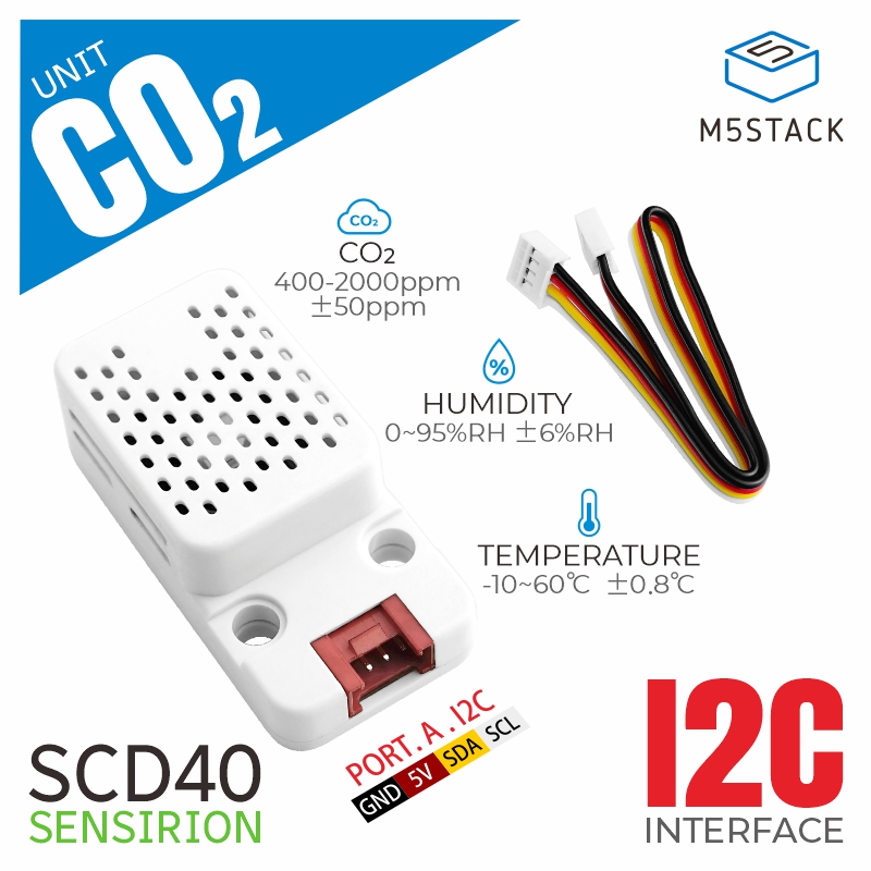 M5Stack - Moduł CO2 M5Stack z czujnikiem temperatury