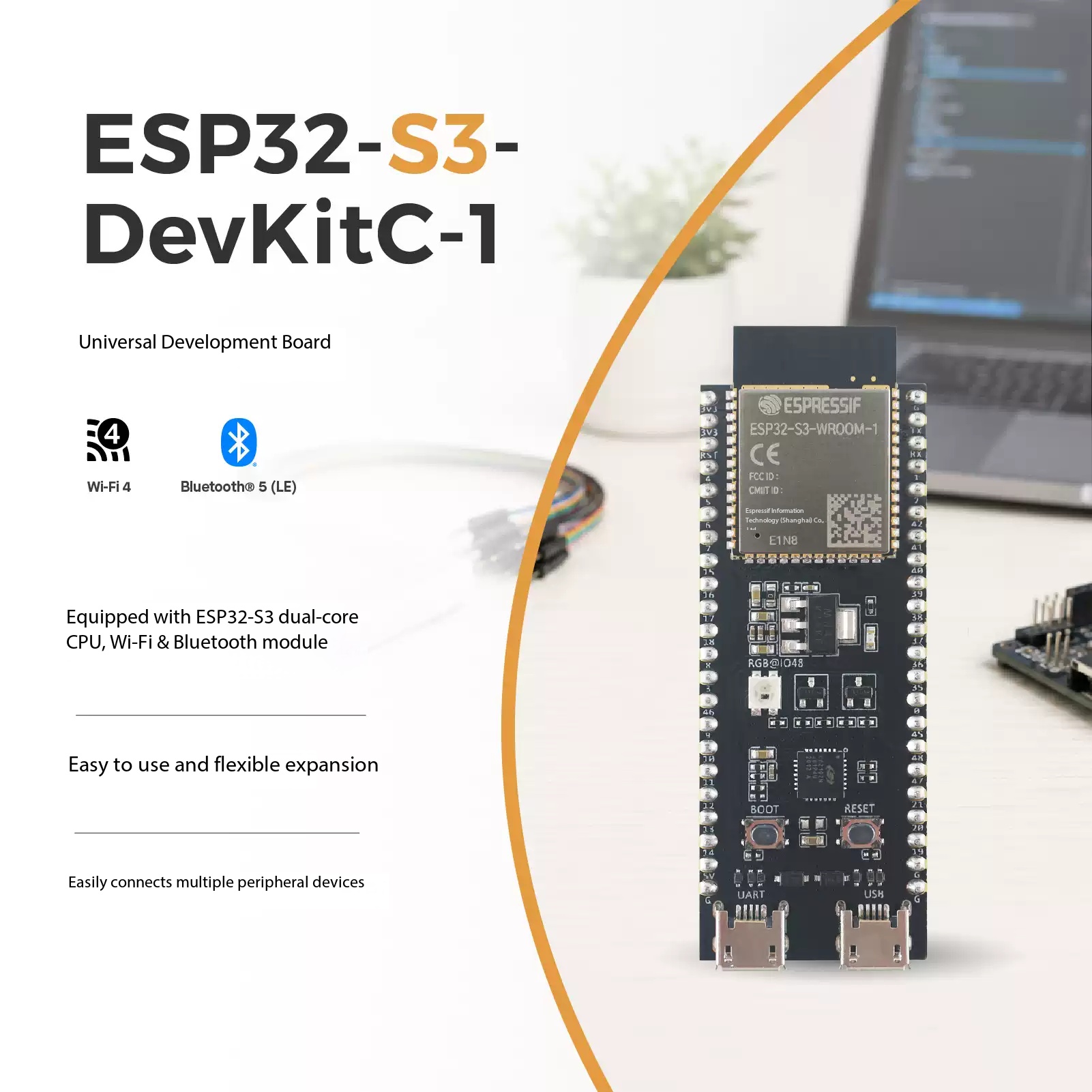 Esp32 S3 Devkitc 1 - Espressif ESP32-S3-DevKitC-1 – dwurdzeniowa płytka programistyczna