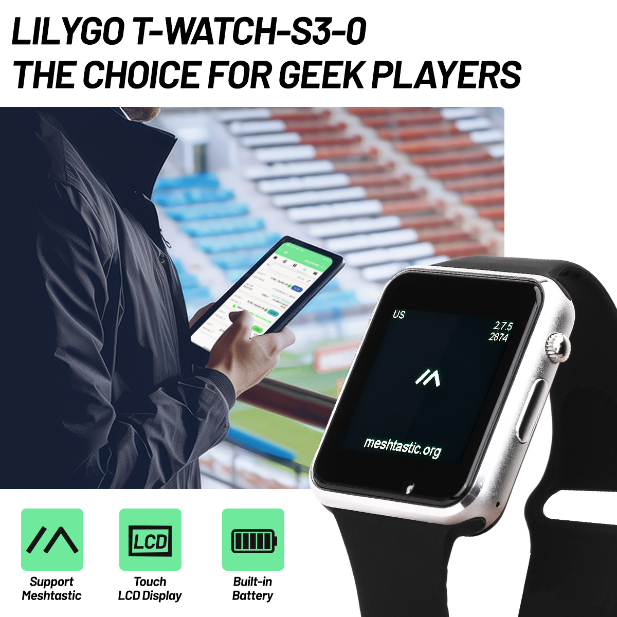Ttgo T Watch - Płytka rozwojowa T-Watch-S3 ESP32-S3 LILYGO LoRa