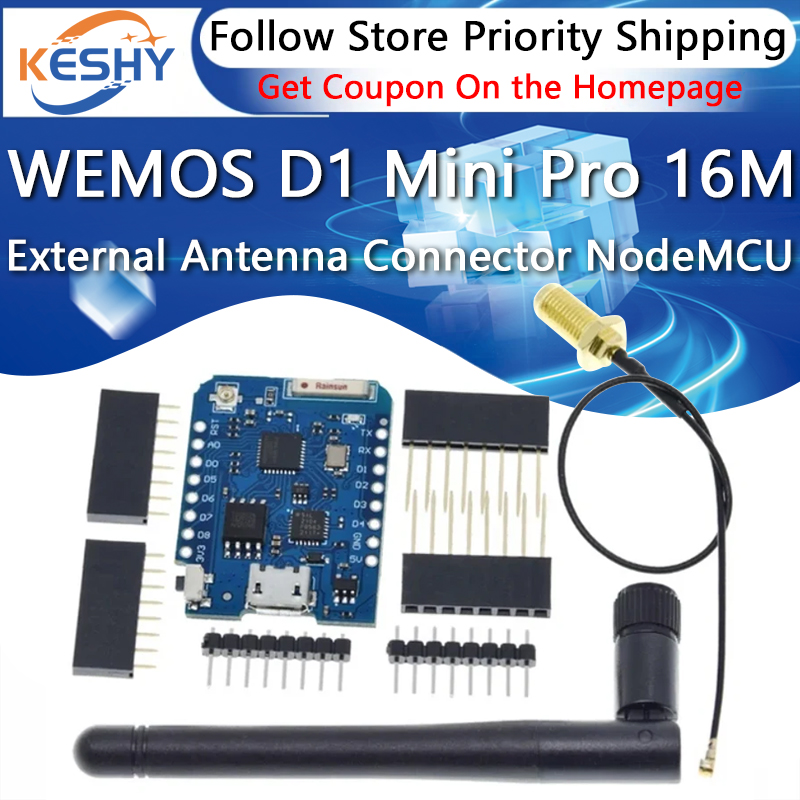 D1 Mini Pro - WEMOS D1 Mini Pro 16M bajtów