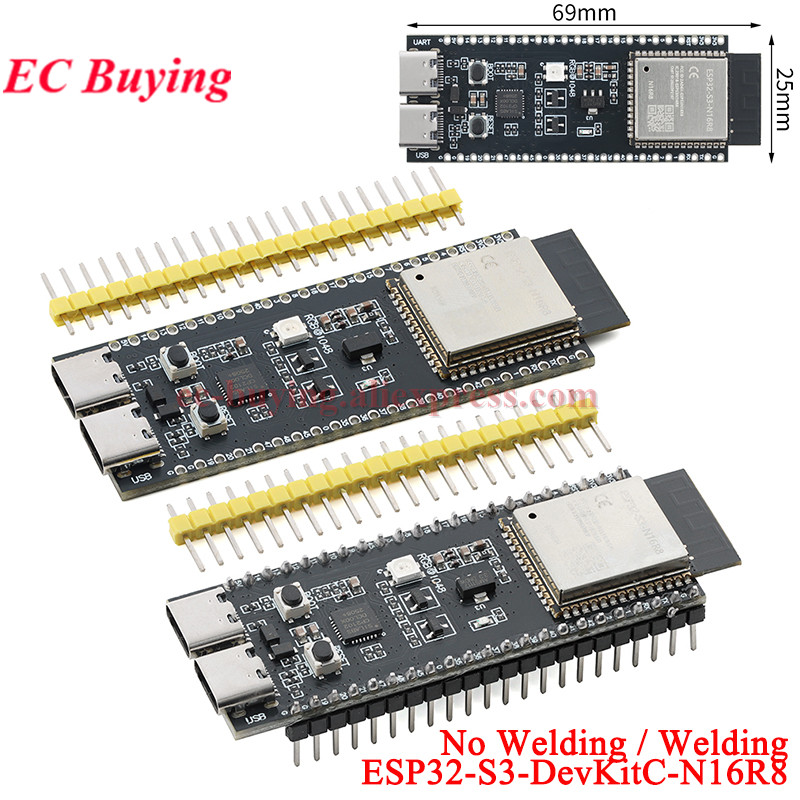 Esp32 S3 Devkitc 1 - ESP32-S3-DevKitC-N16R8 ESP32S3 1-N16R8 WiFi Wi-Fi Kompatybilny