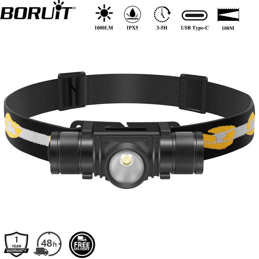 Lolin D32 - BORUiT D10 1000LM Latarka Czołowa LED